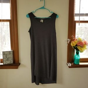 Gray High Low Flowy Dress
